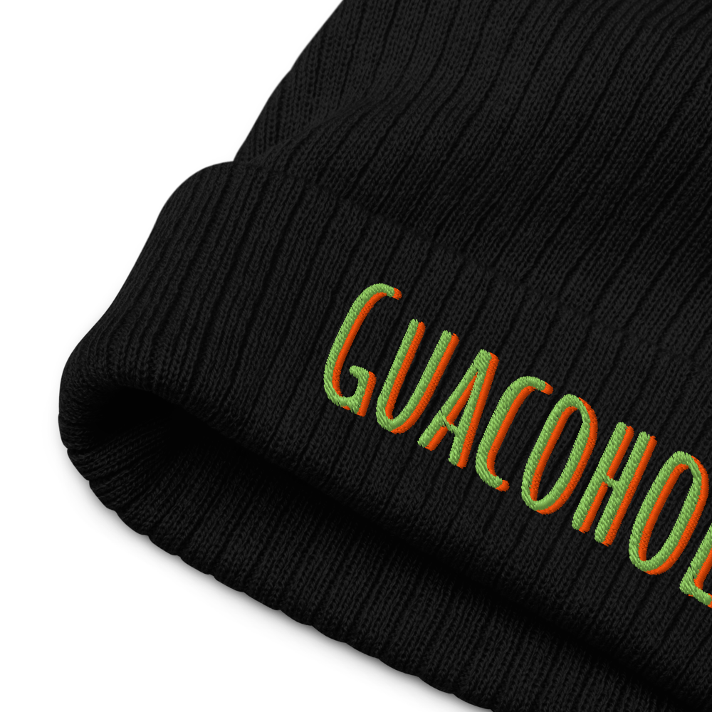 Guacoholic ribbed knit beanie